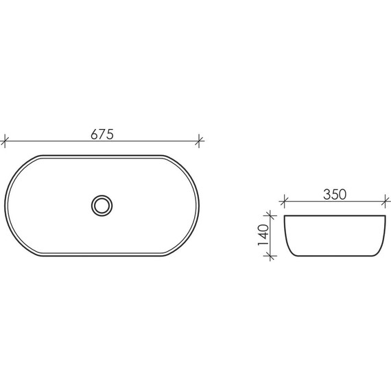 Раковина-чаша ceramicanova Element 67 см CN5022 - 2 Раковина-чаша ceramicanova Element 67 см CN5022 фото 2
