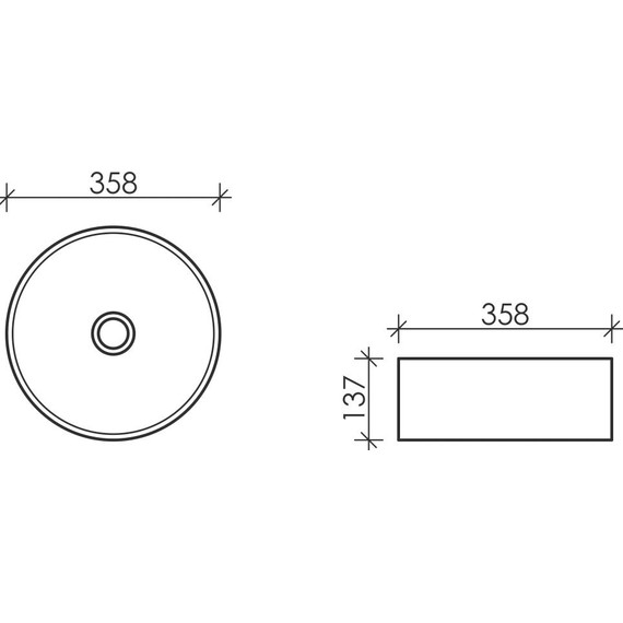 Раковина-чаша ceramicanova Element 35 см CN6032MB, черный матовый - 2 Раковина-чаша ceramicanova Element 35 см CN6032MB, черный матовый фото 2