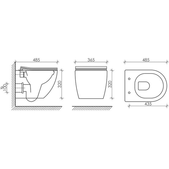 Унитаз подвесной ceramicanova Forma Rimless CN3009 с тонкой крышкой микролифт фото 9