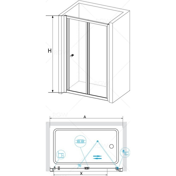 Душевая дверь RGW CL-21 75 см 04092175-11, хром/прозрачное - 3 Душевая дверь RGW CL-21 75 см 04092175-11, хром/прозрачное фото 3