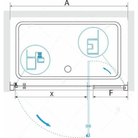 Душевая дверь RGW PA-02 70 см 04080207-11, хром/прозрачное - 3 Душевая дверь RGW PA-02 70 см 04080207-11, хром/прозрачное фото 3