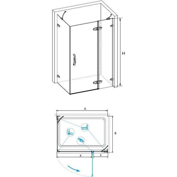 Душевое ограждение RGW SA-41 120х80 см 02034182-11 (стекло 8 мм), хром/прозрачное фото 7