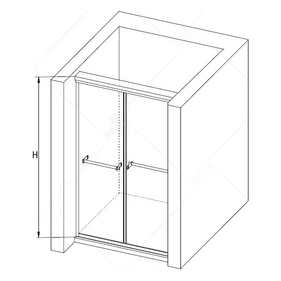 Душевая дверь RGW TO-10 200 см 01071020-11 (стекло 8 мм), хром/прозрачное фото 4