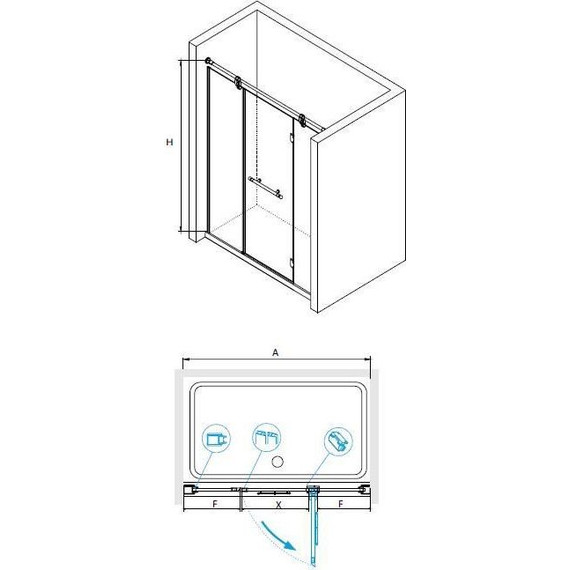 Душевая дверь RGW VI-02 140 см 02040214-18 (стекло 8 мм), белый/золото/прозрачное - 3 Душевая дверь RGW VI-02 140 см 02040214-18 (стекло 8 мм), белый/золото/прозрачное фото 3