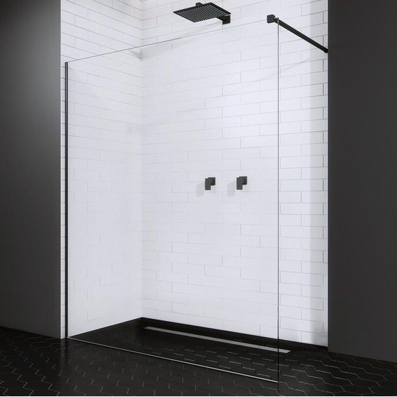 Душевая перегородка Radaway Modo New Black II 145x200 см 389145-54-01 (стекло 8 мм), черный/прозрачное фото 
