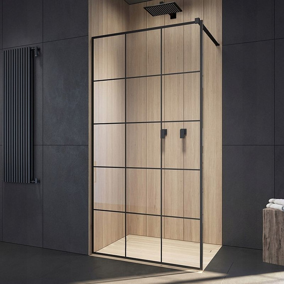 Душевая перегородка Radaway Modo New Black II Factory 70x200 см 389074-54-55 (стекло 8 мм), черный/прозрачное фото 