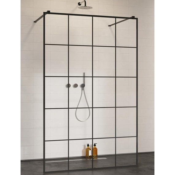 Душевая перегородка Radaway Modo X Black I Factory 140x200 см 388344-54-57 (стекло 10 мм), черный/прозрачное фото 