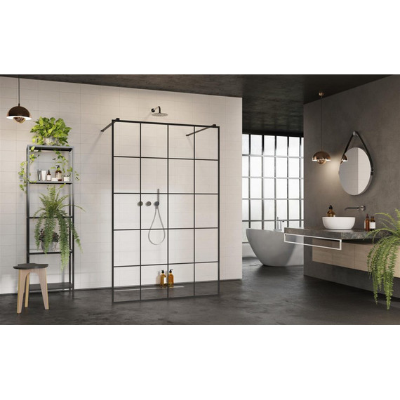 Душевая перегородка Radaway Modo X Black I Factory 150x200 см 388354-54-57 (стекло 10 мм), черный/прозрачное фото 2