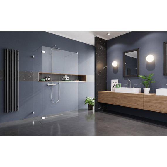 Душевое ограждение Radaway Euphoria Walk-in VI 80x70 см (стекло 8 мм), хром/прозрачное фото 2