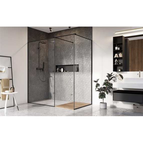 Душевое ограждение Radaway Modo New Black III Frame 100x70 см (стекло 8 мм), черный/прозрачное фото 2