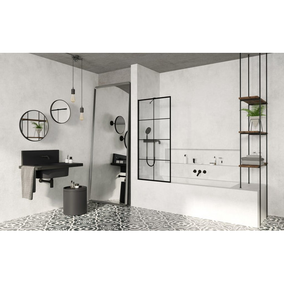 Шторка для ванны Radaway Modo New Black PNJ II Factory 90 см 10006090-54-55 (стекло 8 мм), черный/прозрачное фото 2