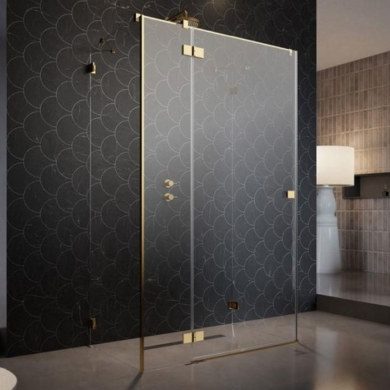 Душевое ограждение Radaway Essenza Pro Gold KDJ+S 120x70 см L, золото/прозрачное фото 