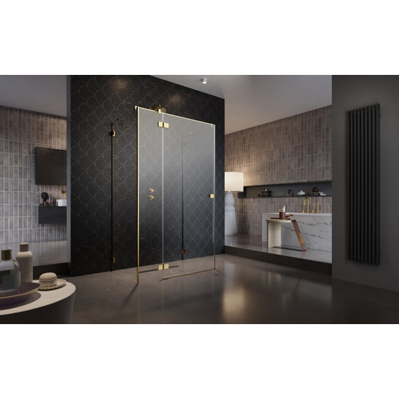 Душевое ограждение Radaway Essenza Pro Gold KDJ+S 80x75 см L, золото/прозрачное фото 2
