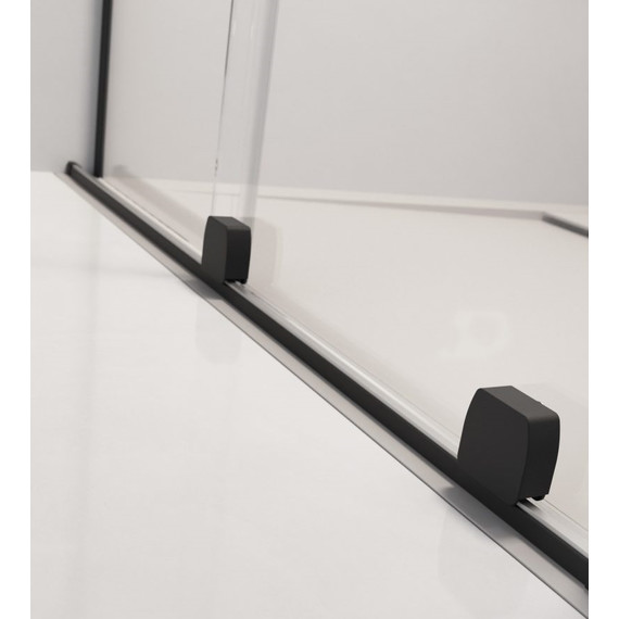 Душевая перегородка Radaway Furo Black Walk-in 90x200 см 10106488-54-01R (стекло 8 мм), черный/прозрачное фото 6