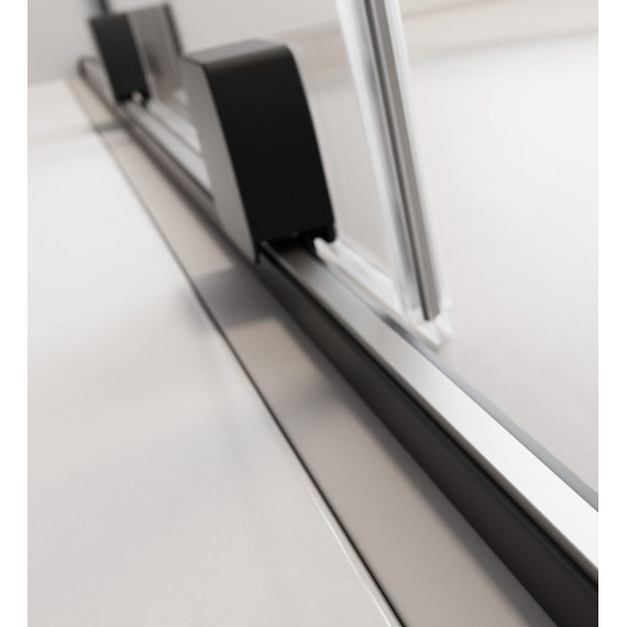 Душевая перегородка Radaway Furo Black Walk-in 80x200 см 10106438-54-01R (стекло 8 мм), черный/прозрачное фото 4