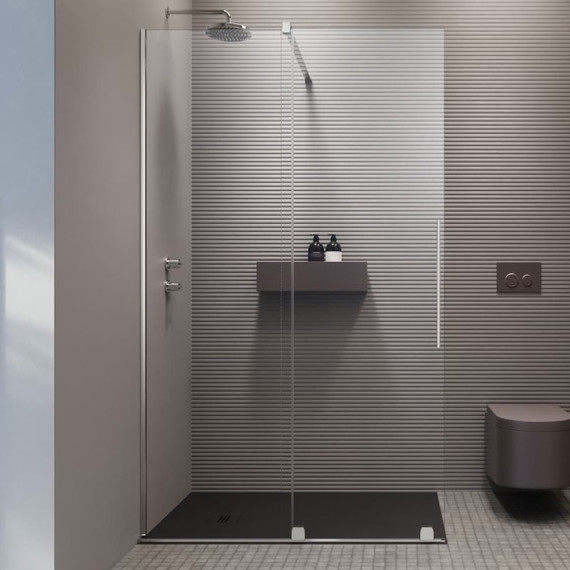 Душевая перегородка Radaway Furo Walk-in 130x200 см 10106688-01-01L (стекло 8 мм), хром/прозрачное фото 