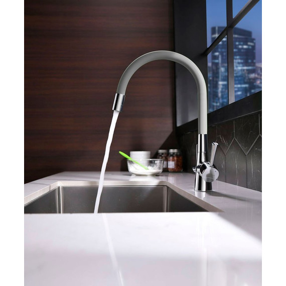 Смеситель для кухни Lemark Comfort LM3075C-Gray, хром/серый - 2 Смеситель для кухни Lemark Comfort LM3075C-Gray, хром/серый фото 2