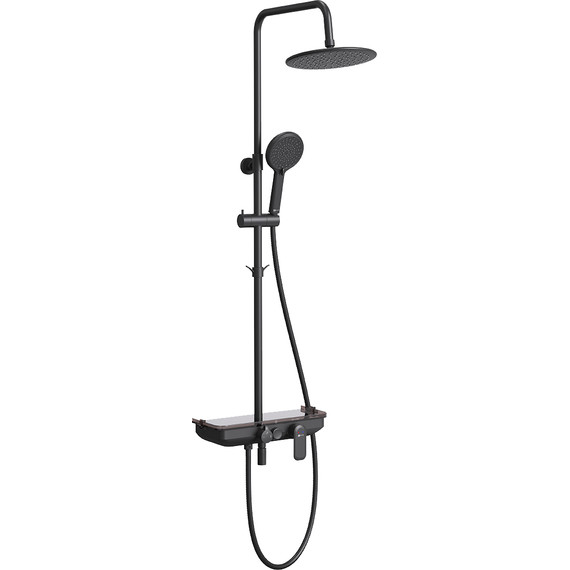 Душевая стойка Lemark Tropic LM7012BL, черный фото 