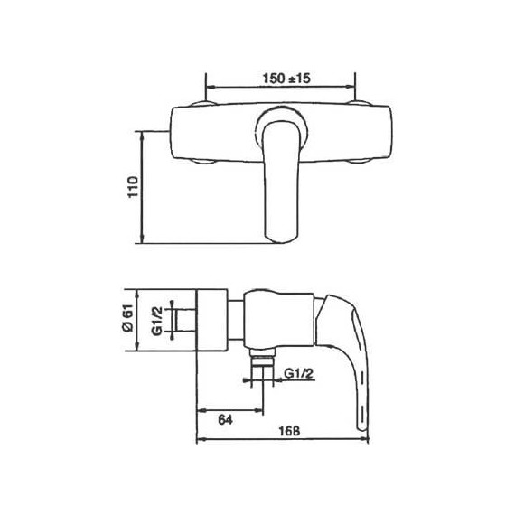 Набор для гигиенического душа Jacob Delafon Nateo E71253RU-CP - 2 Набор для гигиенического душа Jacob Delafon Nateo E71253RU-CP фото 2