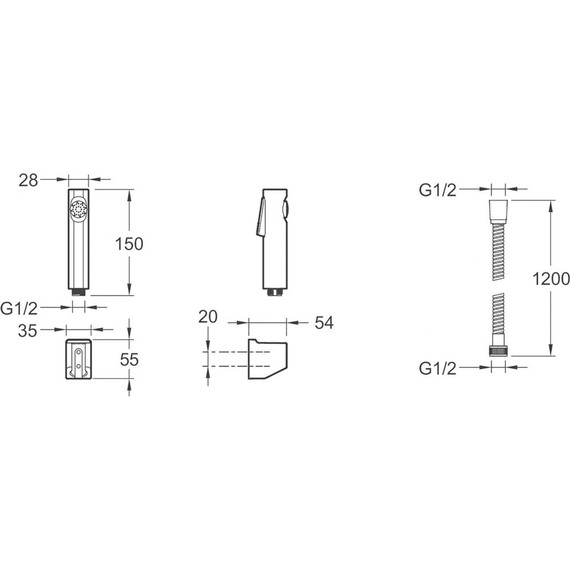 Набор для гигиенического душа Jacob Delafon Nateo E71253RU-CP - 3 Набор для гигиенического душа Jacob Delafon Nateo E71253RU-CP фото 3