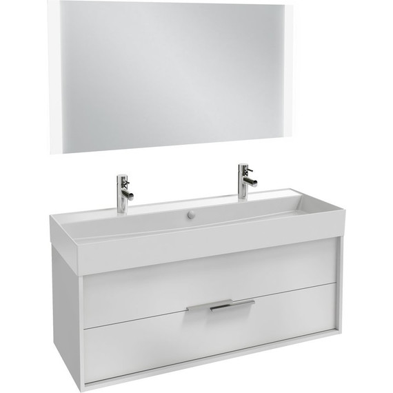 Тумба подвесная с раковиной Jacob Delafon Vivienne 120 см EB1509-N18-N18, белый меламин - 2 Тумба подвесная с раковиной Jacob Delafon Vivienne 120 см EB1509-N18-N18, белый меламин фото 2