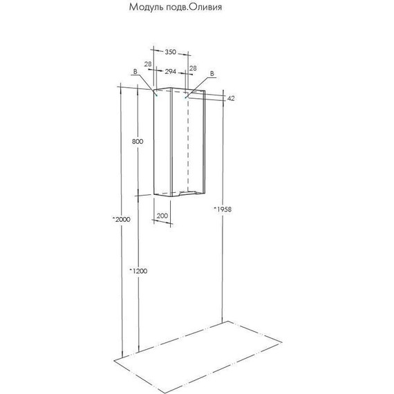 Шкаф подвесной Акватон Оливия 35 см 1A254703OLUGL, серый/дуб ойстер фото 6