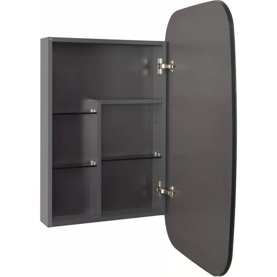 Зеркало-шкаф Акватон Сохо 60 см 1A258302AJA0R, графит фото 6