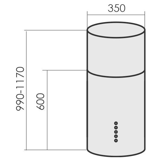 Вытяжка MBS Amaranth 135 island black - 2 Вытяжка MBS Amaranth 135 island black фото 2