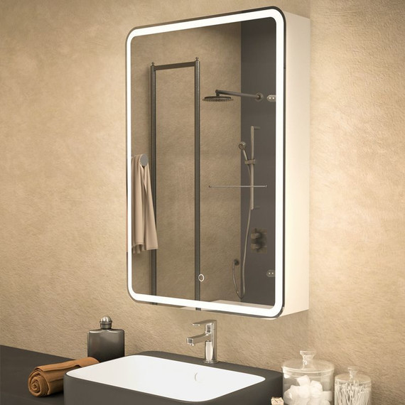 Зеркало-шкаф Azario Adriana 1Л Led 60 см - 3 Зеркало-шкаф Azario Adriana 1Л Led 60 см фото 3