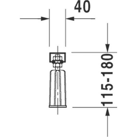 Ножки для ванн и душевых поддонов Duravit D-Code Duravit 790127000000000 фото 2