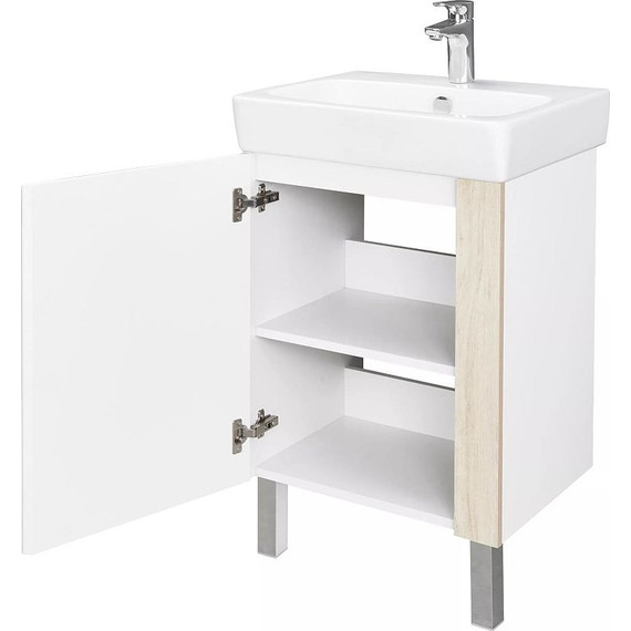 Тумба напольная с раковиной Акватон Кантри 55 см 1A257601AHB20, белый глянцевый/дуб верона - 3 Тумба напольная с раковиной Акватон Кантри 55 см 1A257601AHB20, белый глянцевый/дуб верона фото 3