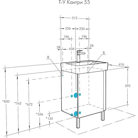 Тумба напольная с раковиной Акватон Кантри 55 см 1A257601AHB20, белый глянцевый/дуб верона - 11 Тумба напольная с раковиной Акватон Кантри 55 см 1A257601AHB20, белый глянцевый/дуб верона фото 11
