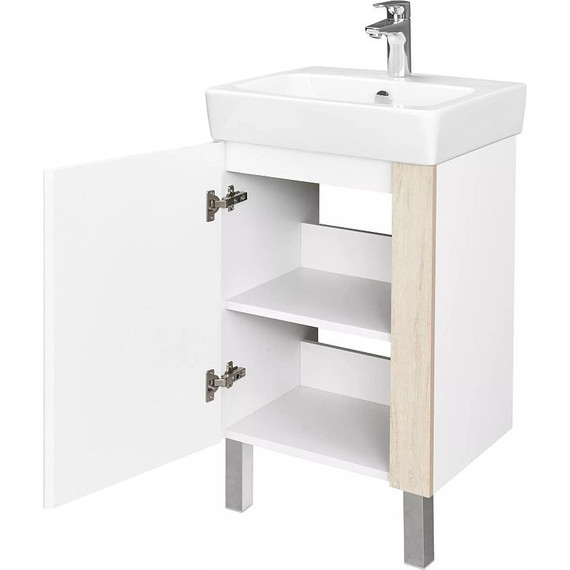 Тумба напольная с раковиной Акватон Кантри 50 см 1A257801AHB20, белый глянцевый/дуб верона - 3 Тумба напольная с раковиной Акватон Кантри 50 см 1A257801AHB20, белый глянцевый/дуб верона фото 3
