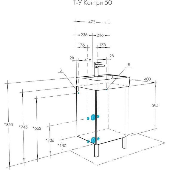 Тумба напольная с раковиной Акватон Кантри 50 см 1A257801AHB20, белый глянцевый/дуб верона - 11 Тумба напольная с раковиной Акватон Кантри 50 см 1A257801AHB20, белый глянцевый/дуб верона фото 11
