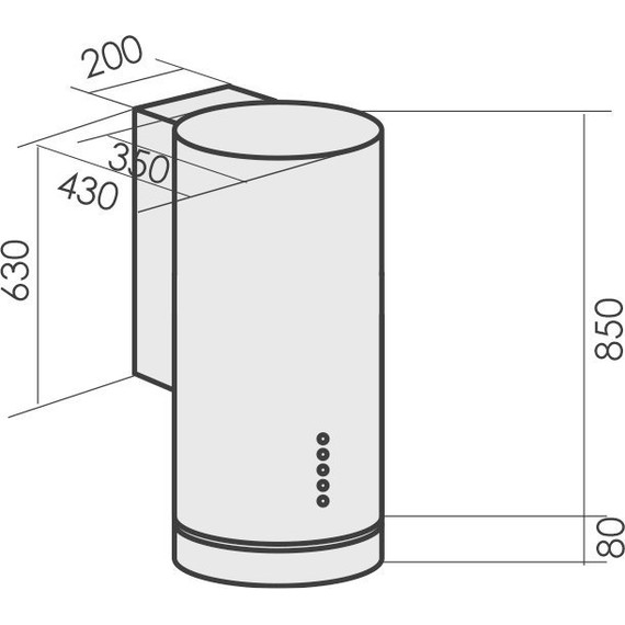Вытяжка MBS Lilia 135 inox фото 2