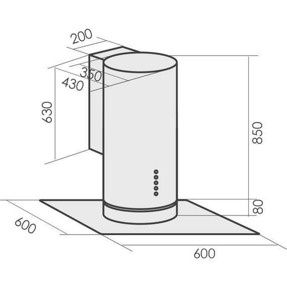 Вытяжка MBS Lilia 160 glass (прозрачное стекло) фото 2