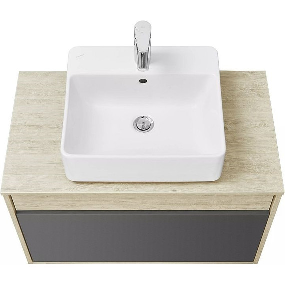 Тумба подвесная со столешницей Акватон Лофт Урбан 80 см 1A247601LQX60, дуб орегон/серый графит фото 7