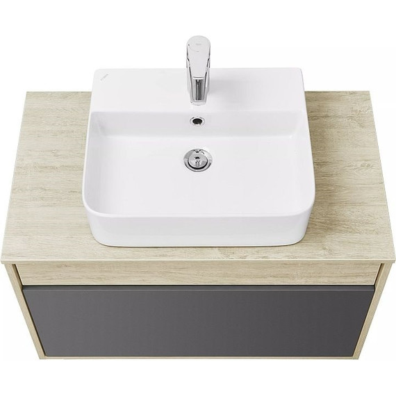 Тумба подвесная со столешницей Акватон Лофт Урбан 80 см 1A247601LQX60, дуб орегон/серый графит фото 8