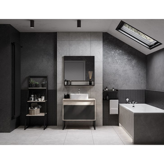 Зеркало Акватон Лофт Урбан 80 см 1A247902LQX50, дуб орегон фото 5