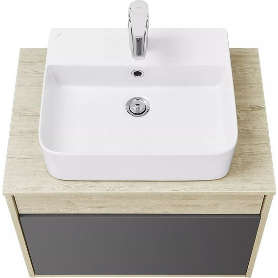 Тумба подвесная со столешницей Акватон Лофт Урбан 65 см 1A254001LQX60, дуб орегон/серый графит фото 8