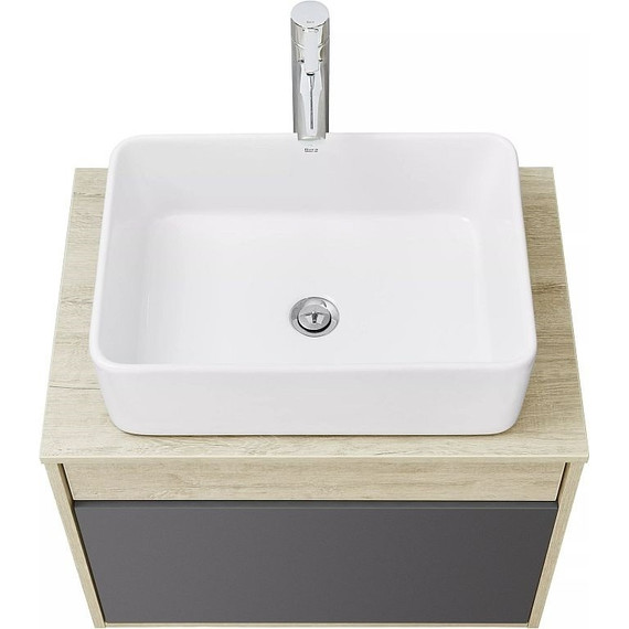 Тумба подвесная со столешницей Акватон Лофт Урбан 65 см 1A254001LQX60, дуб орегон/серый графит фото 9