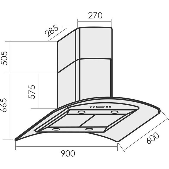 Вытяжка MBS Zinnia 190 island glass - 2 Вытяжка MBS Zinnia 190 island glass фото 2
