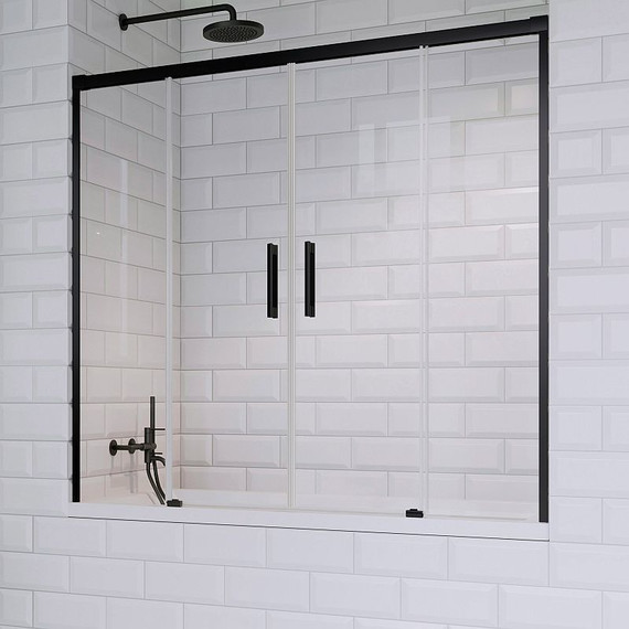 Шторка для ванны Radaway Idea Black PN DWD 180 см 10004180-54-01, черный/прозрачное фото 