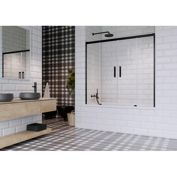 Шторка для ванны Radaway Idea Black PN DWD 150 см 10004150-54-01, черный/прозрачное фото 2