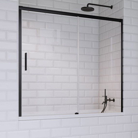 Шторка для ванны Radaway Idea Black PN DWJ 170 см 10003170-54-01R, черный/прозрачное фото 