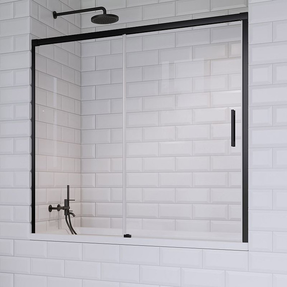 Шторка для ванны Radaway Idea Black PN DWJ 150 см 10003150-54-01L, черный/прозрачное фото 