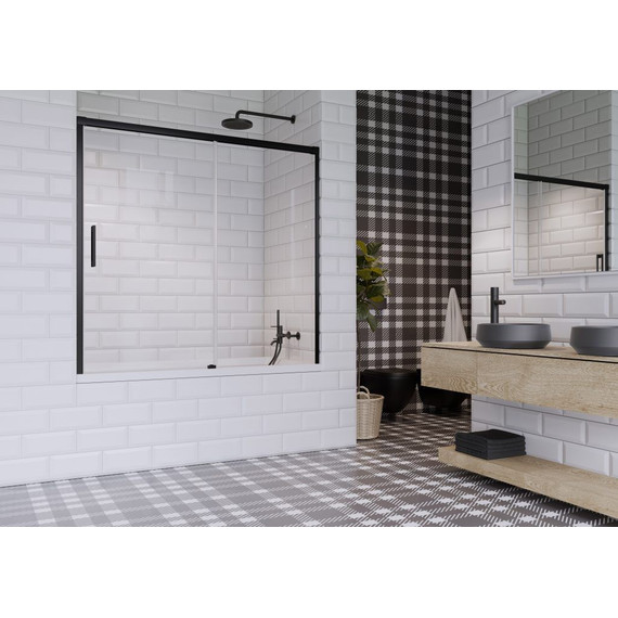 Шторка для ванны Radaway Idea Black PN DWJ 180 см 10003180-54-01R, черный/прозрачное фото 2