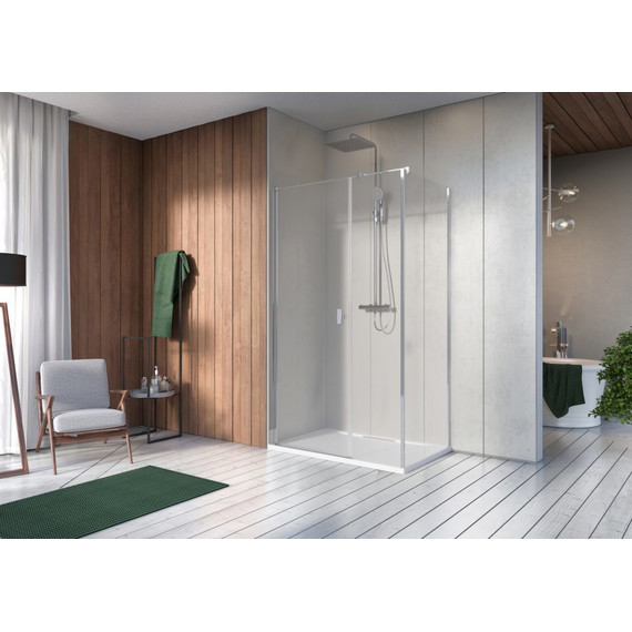 Душевое ограждение Radaway Nes 8 KDS I + S1 140x90 см L (стекло 8 мм), хром/прозрачное фото 2