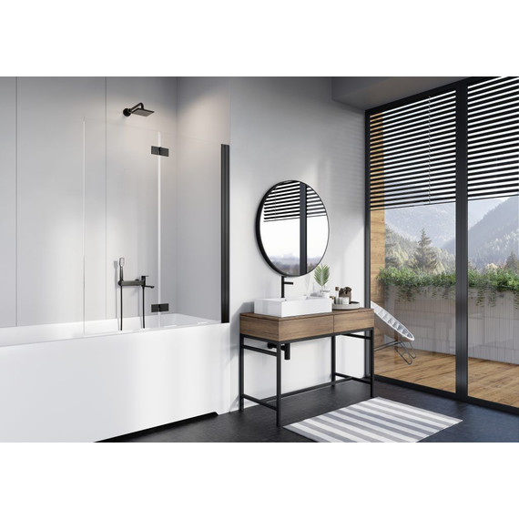 Шторка для ванны Radaway Nes Black PND I 130 см 10010130-54-01R, черный/прозрачное фото 2