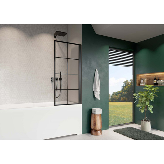 Шторка для ванны Radaway Nes Black PNJ I Factory 50 см 10011050-54-55R, черный/прозрачное фото 2